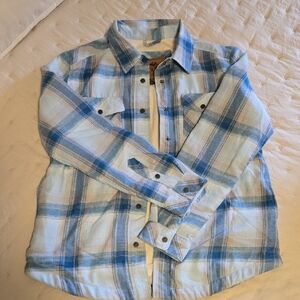 Pacific Trail Blue and White Plaid